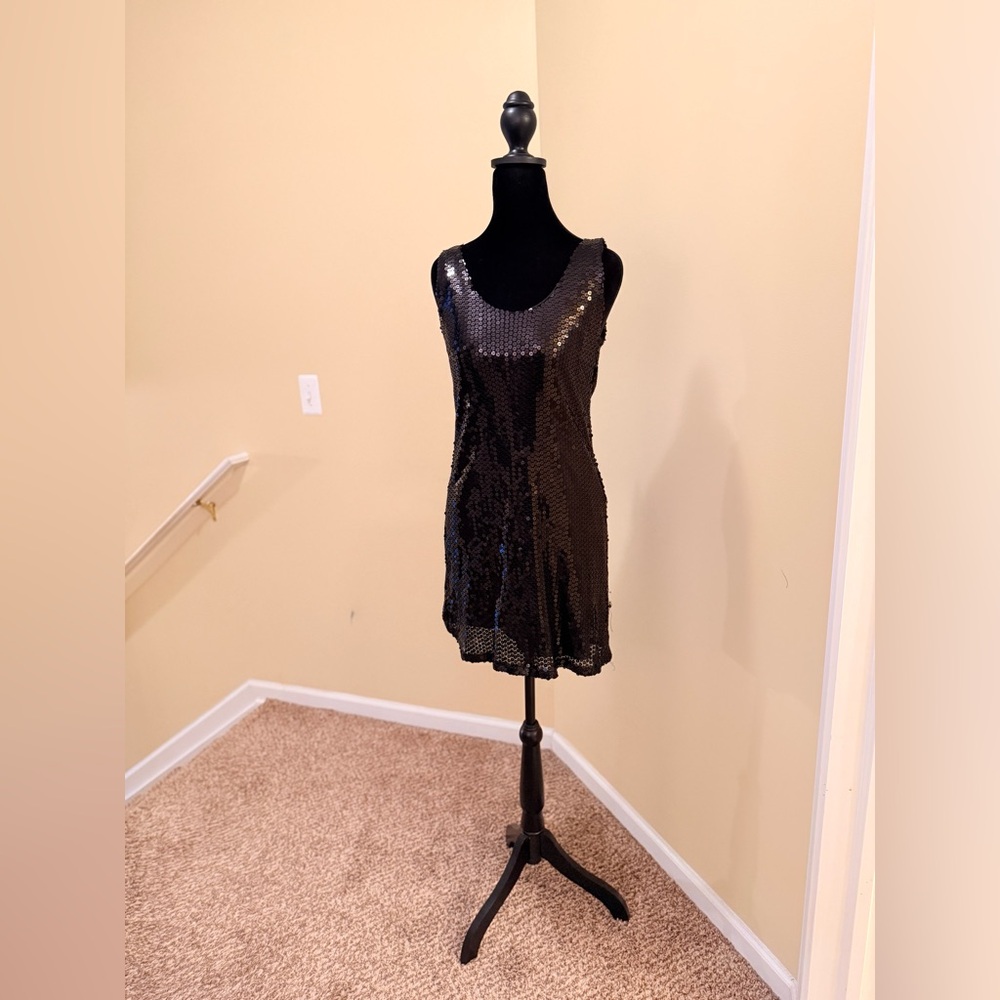 Shimmering Black Sequin Dress